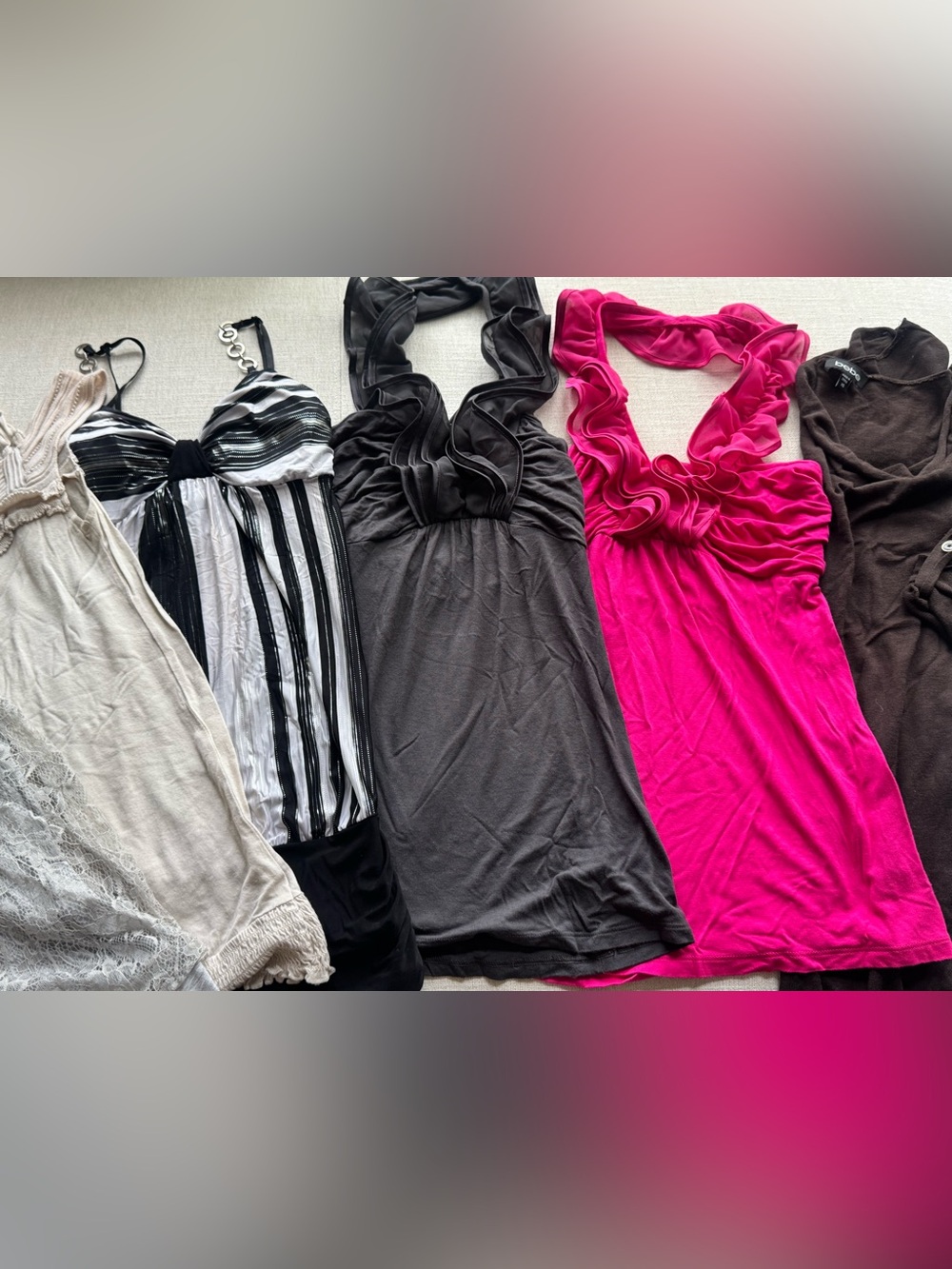 Express Bebe Women’s Shirt Tank Tops Lot of 6 XS/S